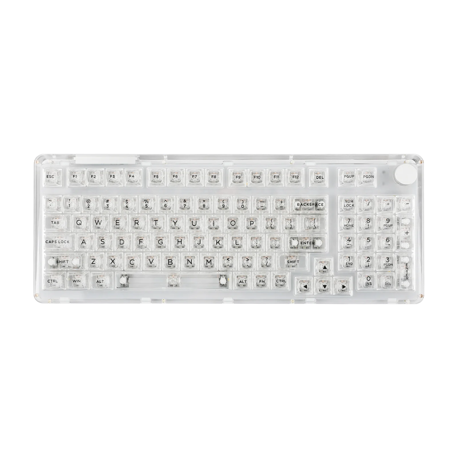 KiiBOOM Phantom 98 98-Key Plate-Mounted Wired/BT5.0/2.4GHz Wireless NKRO Mechanical Keyboard with 8000mAh Battery