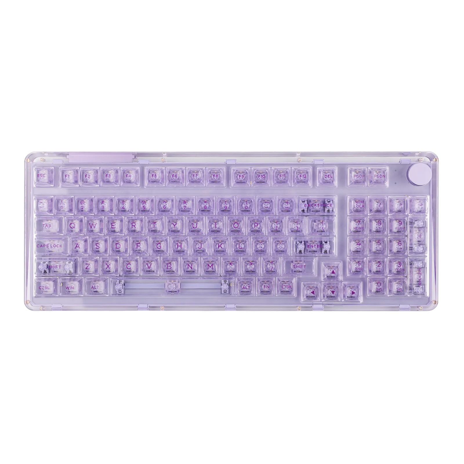 KiiBOOM Phantom 98 98-Key Plate-Mounted Wired/BT5.0/2.4GHz Wireless NKRO Mechanical Keyboard with 8000mAh Battery