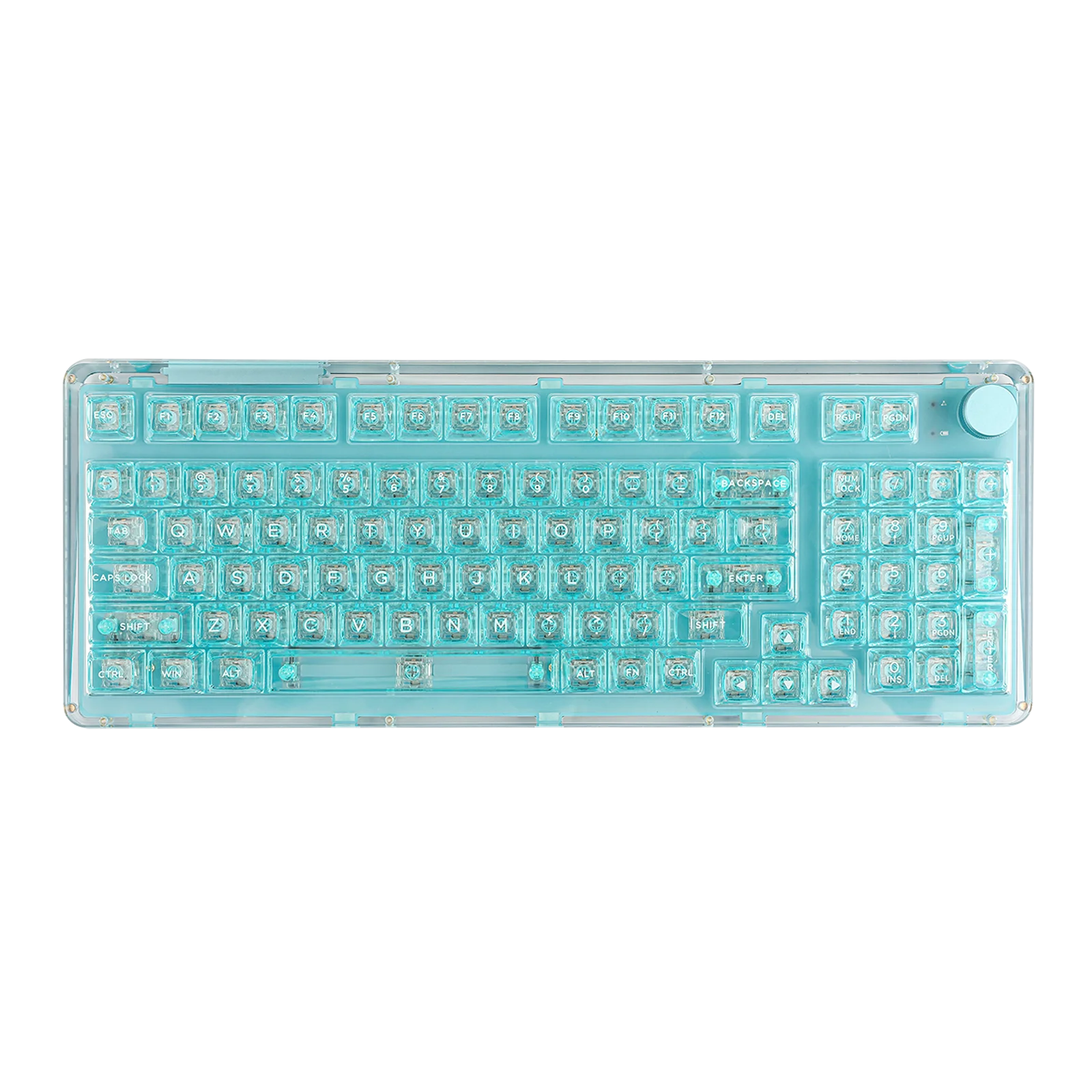 KiiBOOM Phantom 98 98-Key Plate-Mounted Wired/BT5.0/2.4GHz Wireless NKRO Mechanical Keyboard with 8000mAh Battery